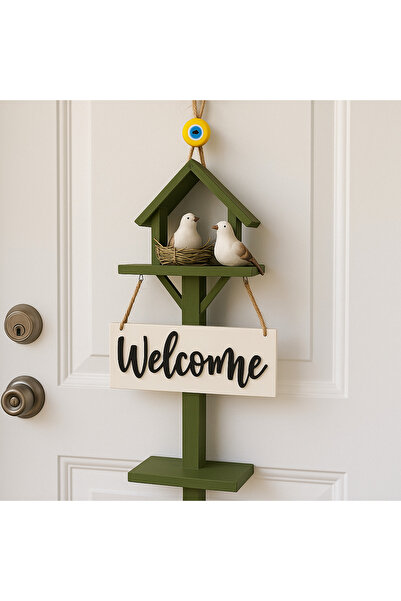 Marrone Bird's Nest Door Ornament 40 cm Balcony Garden Cottage Decor Ornaments
