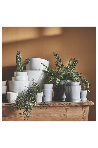 IKEA SOJABÖNA Plant Pot, White, 24 cm