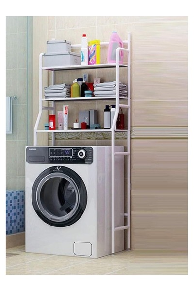 Hope رف تخزين معدني بثلاث طبقات فوق الغسالة من Ozoy، منظم موفر للمساحة للحمام