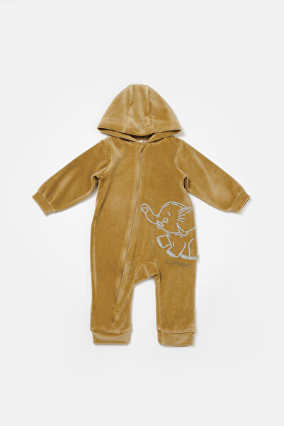Momercy Sweet Elephant Organic Velvet Hat Baby Romper