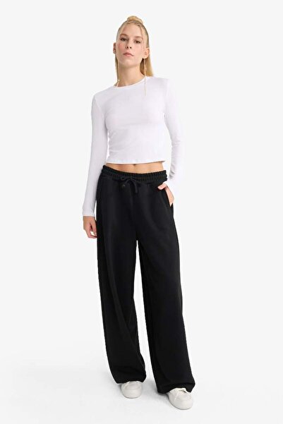 DeFacto Coool Barrel Fit Buy Lace-Up Wide Leg Sweatpants (25 Au)