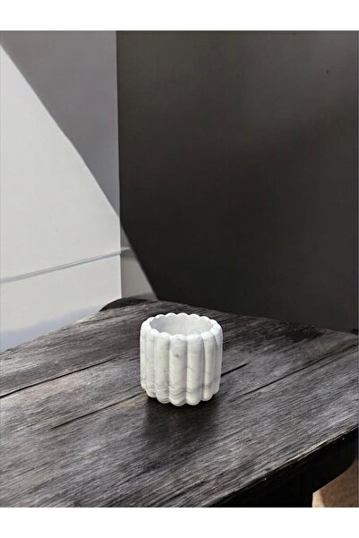 EL YAPIMI Tezgah Üstü Sabunluk, Süngerlik Yuvarlak Mermer Desen