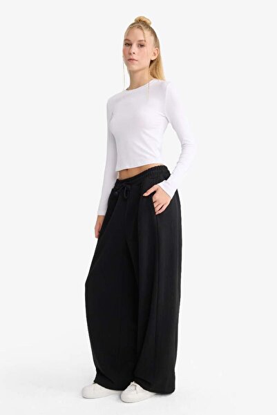 DeFacto Coool Barrel Fit Buy Lace-Up Wide Leg Sweatpants (25 Au)