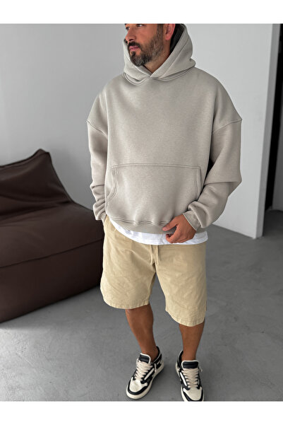 BYBASICMAN Gray Basic Hooded Sweatshirt Jj-163