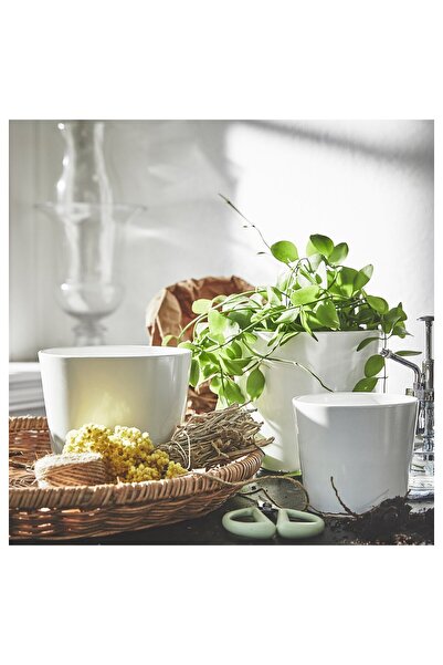 IKEA SOJABÖNA Plant pot, white, 9 cm