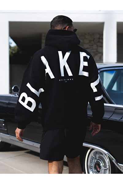 darkopia Unisex Γυναικεία Ανδρική μπλούζα με κουκούλα με στάμπα Blakely, προσαρμοσμένη σχεδίαση, 3 κλωστές