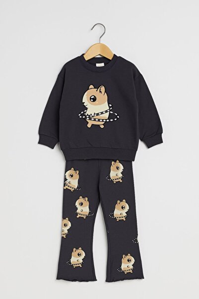 Baby Digital Printed Sweat and Leggings 100% Cotton Daily Comfortable Sports Girl's Set