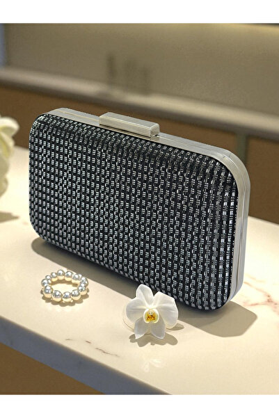 Biçanta Black Silver Color Glitter Wire Wrapping Women Evening Dress Bag Wedding Engagement Graduation
