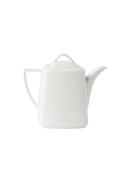 SQUALO Squalo - Elegant Porcelain Teapot with an Attractive and Contemporary Design, White - 980 ml