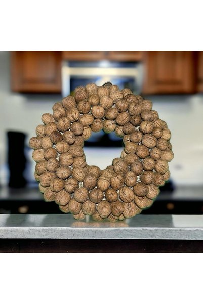 Lider MAGNESİA KAPI SÜSÜ NATURAL DOĞAL ŞOKLANMIŞ CEVİZ ÇELENK HANDMADE ELYAPIMI HOME DECO PRESERVED WREATH