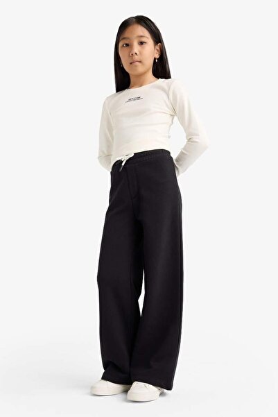 DeFacto Girl's Wide Leg Elastic Waist Wide Leg Sweatpants (25 Au)