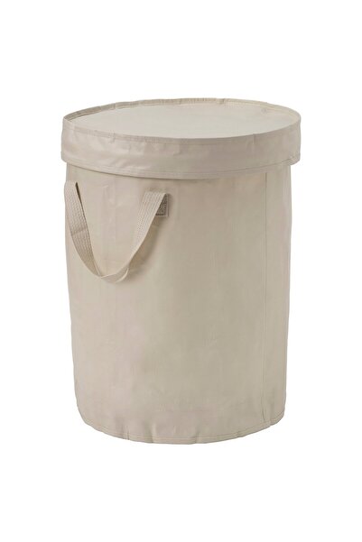 IKEA DIMPA Sorting bag with lid, light grey-beige, 50 l
