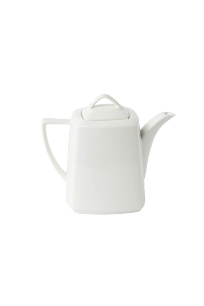 SQUALO Squalo - Elegant Porcelain Teapot with an Attractive and Contemporary Design, White - 980 ml