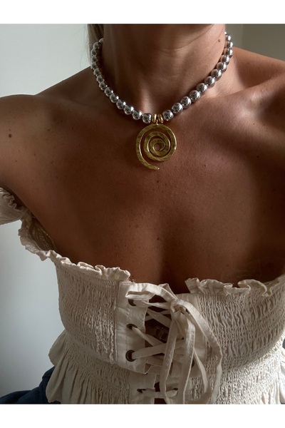 Rossetto Atelier Design Spiral Ball Necklace