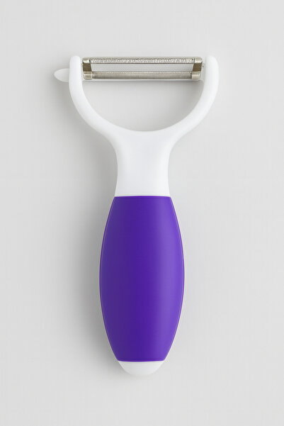 Funny Life Tombul Soyacak Renkli Saplı Çelik Lazer Kesim Patates Sebze Soyacağı Julyen Soyacak