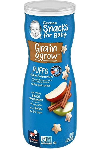 GERBER Snacks for Baby, Puffs, Apple Cinnamon 42g