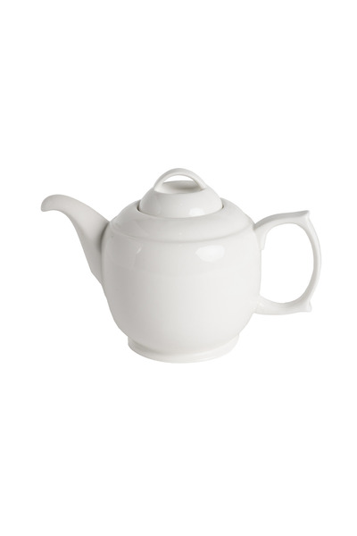 SQUALO Squalo - Elegant Porcelain Teapot with an Attractive and Contemporary Design, White - 1 Liter