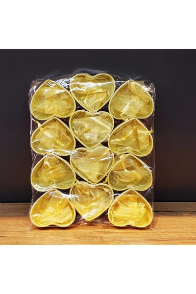 TTT Yellow Heart Tulle Pouch