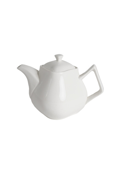 SQUALO Squalo - Elegant Porcelain Teapot with an Attractive and Contemporary Design, White - 850 ml