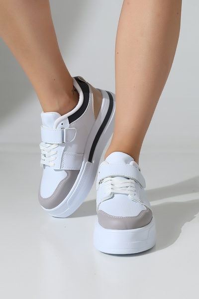 Encool Women's Velcro Casual Sports Shoes High Sole - Stylish Design with Color Options