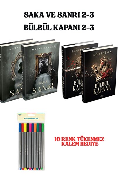 Ephesus Yayınları Saka ve Sanrı 2-3 - Bülbül kapanı 2-3 Ciltli Set - 10 Renk ...