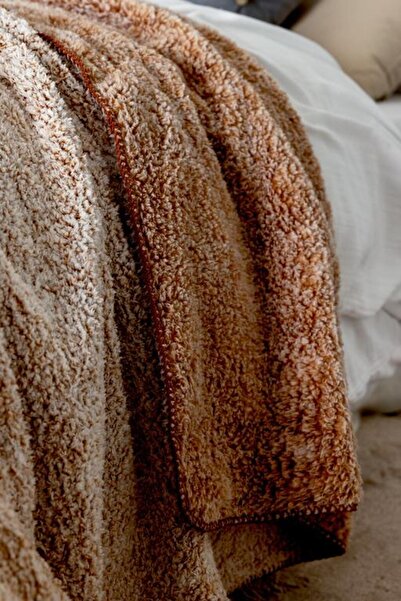 Madame Coco New Season Nord Double Cotton Jacquard Blanket - Tile