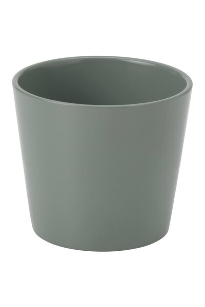 IKEA SOJABÖNA Plant pot, grey/green, 9 cm