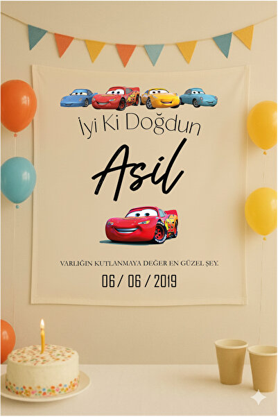 Jozia Kişiye Özel Doğum Günü Duvar Flaması / Duvar Süsü / Parti Flaması Afiş ...