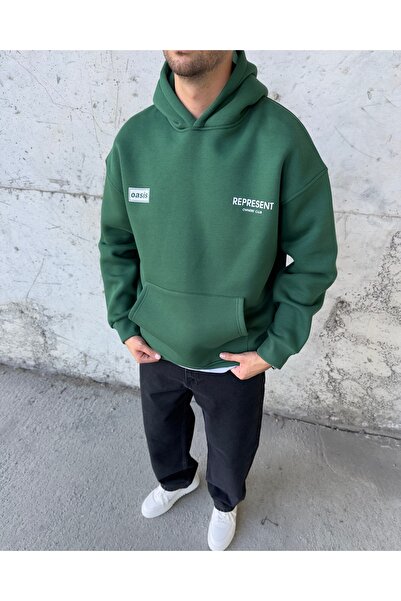 DİFRANSEL Cotton Oversized Printed Sweatshirt