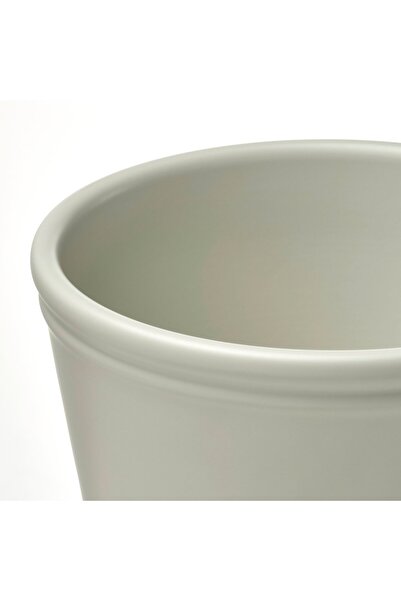 IKEA KÖRSBÄRSBJÖRK Plant pot, light grey-beige, 12 cm