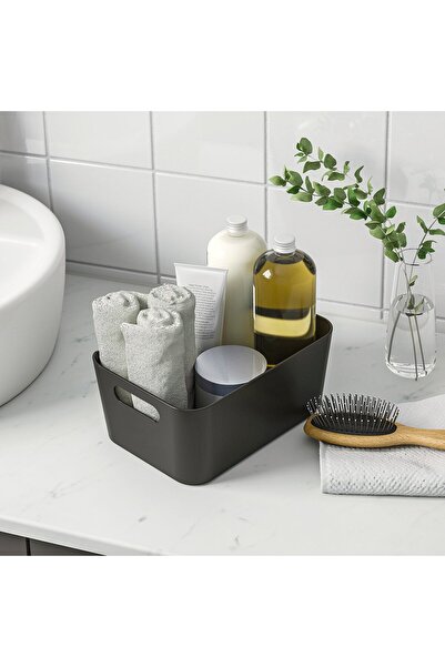 IKEA UPPDATERA Box, anthracite, 24 x 17 cm