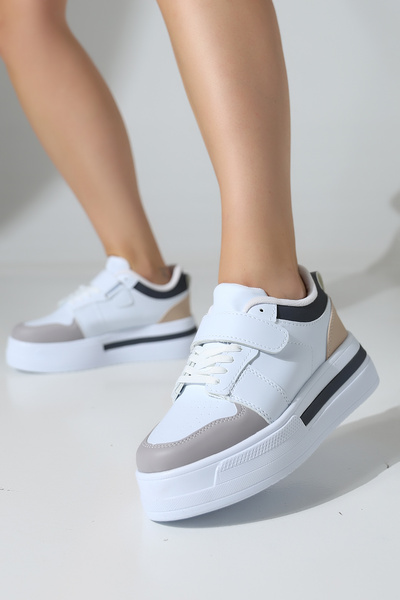 Encool Women's Velcro Casual Sports Shoes High Sole - Stylish Design with Color Options