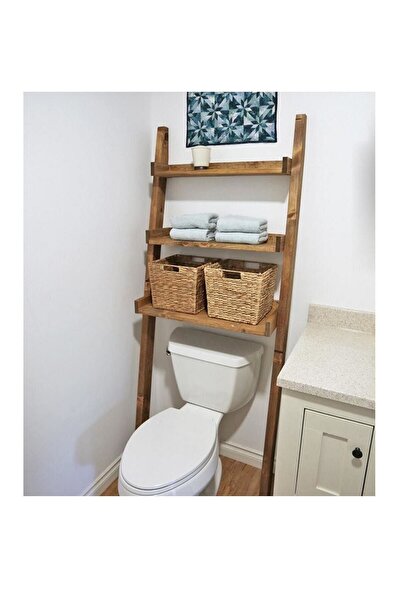 teknotrust Kahverengi Klozet Rafı, Pratik ve Şık Banyo Düzeni İçin Uygun