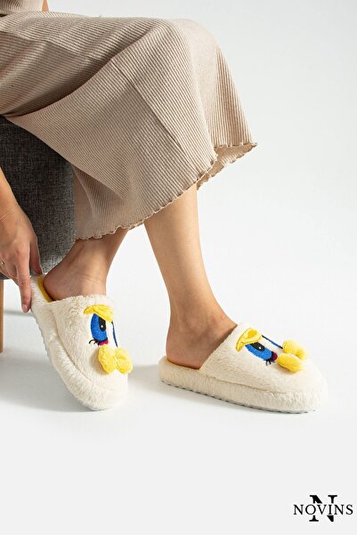 STOCON Cute Bowknot Duffy Duck Figured Embroidered Non-Slip Sole House Slippers Stc1167
