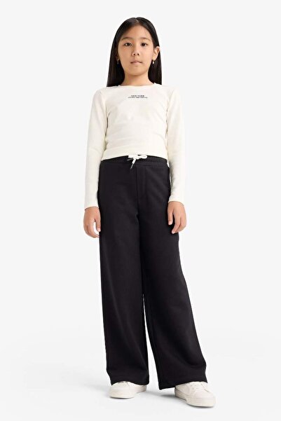 DeFacto Girl's Wide Leg Elastic Waist Wide Leg Sweatpants (25 Au)