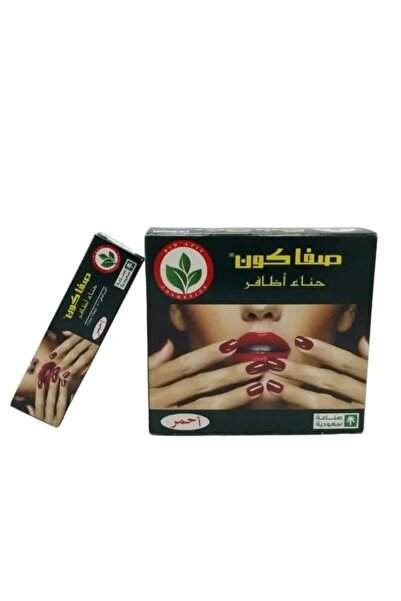 SAFA حناء الأظافر صفا كون احمر 12 قطعة