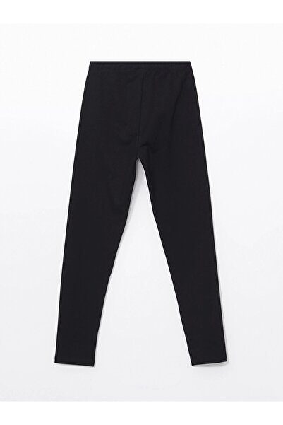 LC Waikiki Lcw Kids Black Girls' Leggings with Elastic Waist