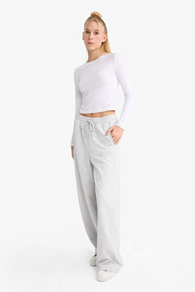 DeFacto Φούτερ με φαρδύ πόδι με κορδόνια στη μέση (25 AU)