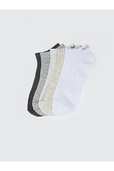 LC Waikiki Lcw Dream White Women's Plain Booties Socks 5-Pack