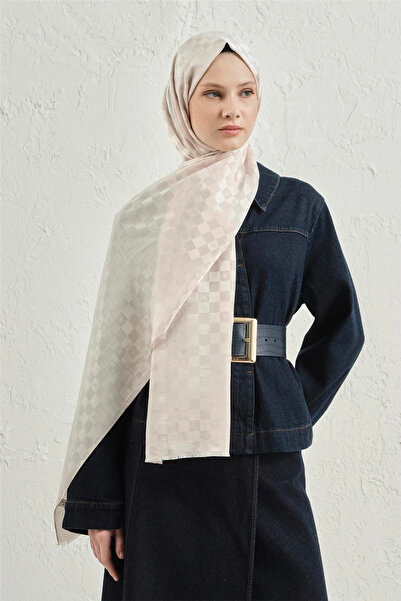Armine Elegance J. İpek Cotton Check Shawl - 75 x 195 - 17