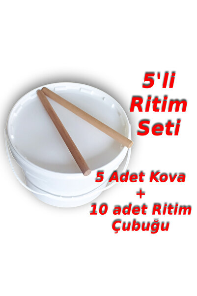 Okul Ritim Seti 5li set ritim kovası gösteri kovası ritim çubuğu