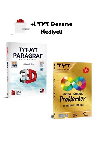 3D Yayınları 2026 3D TYT AYT Paragraf ve Sıfırdan Sonsuza Problemler Soru Ban...