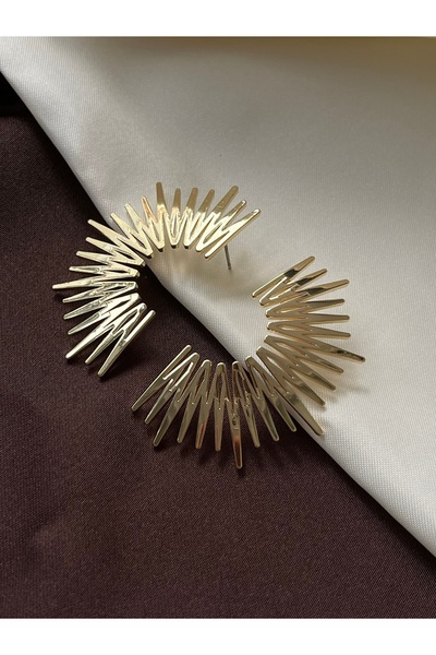 Twinssis Accessories أقراط نموذج مروحة الذهب