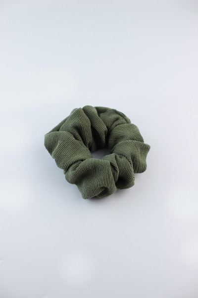 İLKYAZ Knitwear Fabric Rubber Buckle Bagel Buckle - Khaki