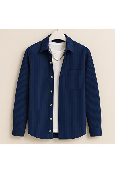 YNGMENCLASS Блуза з бавовняної тканини, що виглядає як оксамитовий піджак