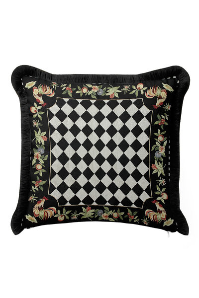 Evimde Bambaşka Харлекин калъф за възглавница с ресни - калъф за възглавница ...