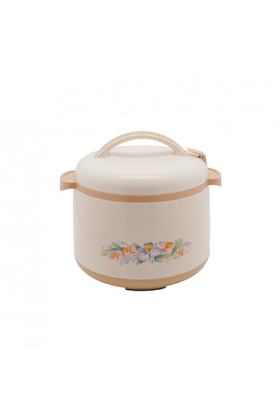 GOLDEN FİRE Golden Fire Round Food Container, Beige Rose - Capacity (5 Liters)