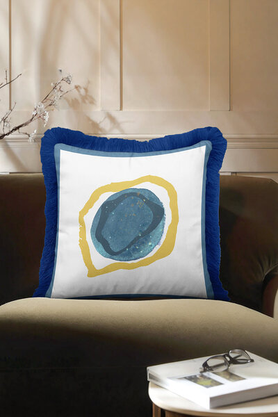 Evimde Bambaşka Κάλυμμα μαξιλαριού με κρόσσια μοντέρνας τέχνης Nobility - Αφη...