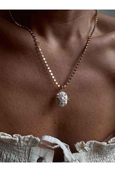 Rossetto Atelier Gold Covered Pearl Pia Necklace