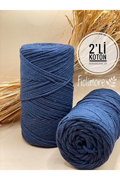 Fiolimore 2-pakovanje Premium 100% pamuk Makrame konac (500 grama - 310 metar...